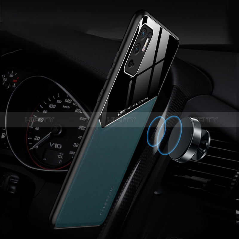 Custodia Silicone Morbida In Pelle Cover con Magnetico per Xiaomi Redmi Note 10 5G