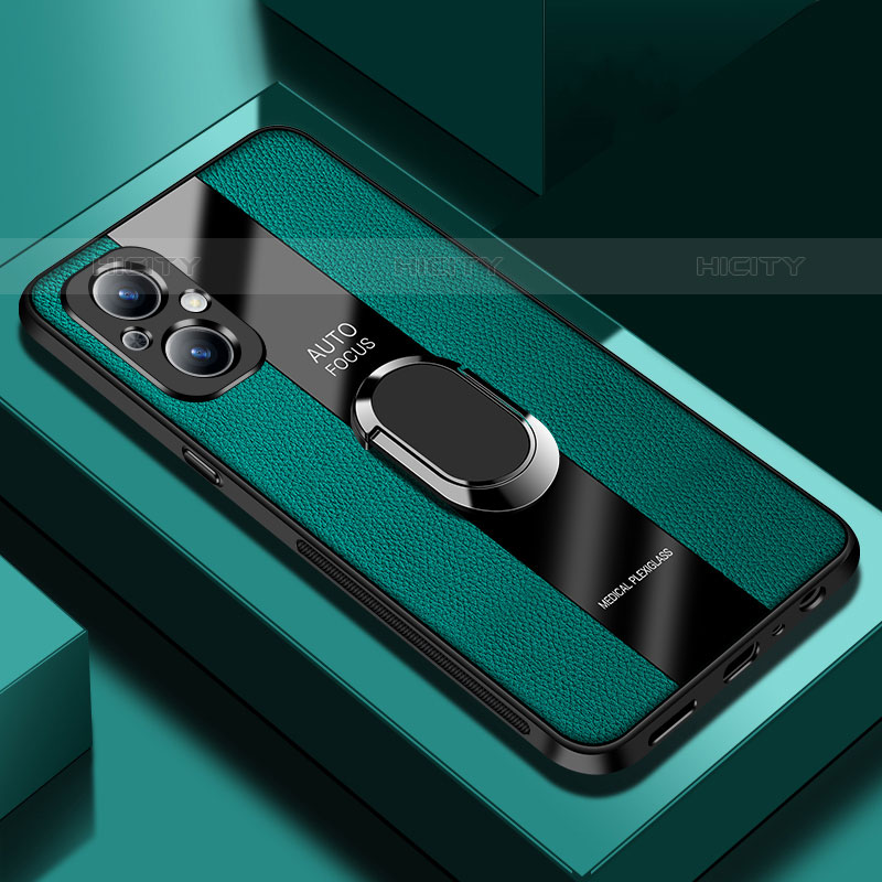 Custodia Silicone Morbida In Pelle Cover con Magnetico S01 per OnePlus Nord N20 5G Verde