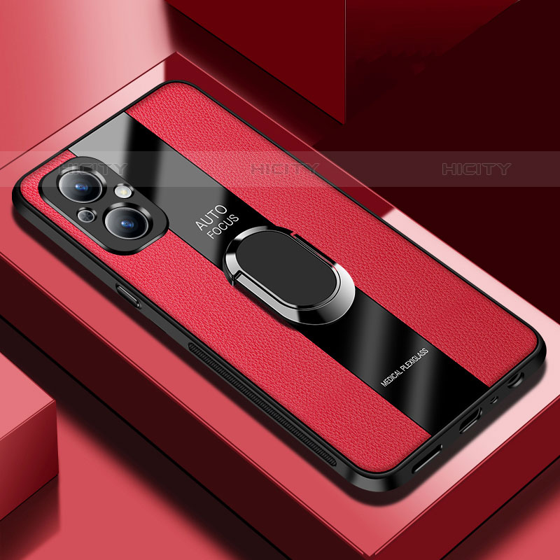 Custodia Silicone Morbida In Pelle Cover con Magnetico S01 per Oppo F21 Pro 5G Rosso