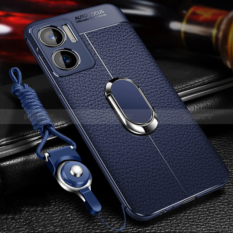 Custodia Silicone Morbida In Pelle Cover con Magnetico S01 per Xiaomi Redmi Note 11E 5G