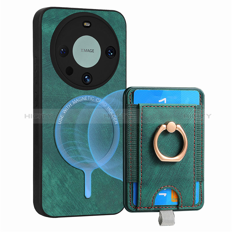 Custodia Silicone Morbida In Pelle Cover con Magnetico S01D per Huawei Mate 60 Pro