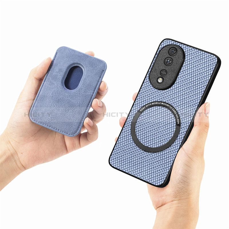 Custodia Silicone Morbida In Pelle Cover con Magnetico S02D per Huawei Honor 80 5G