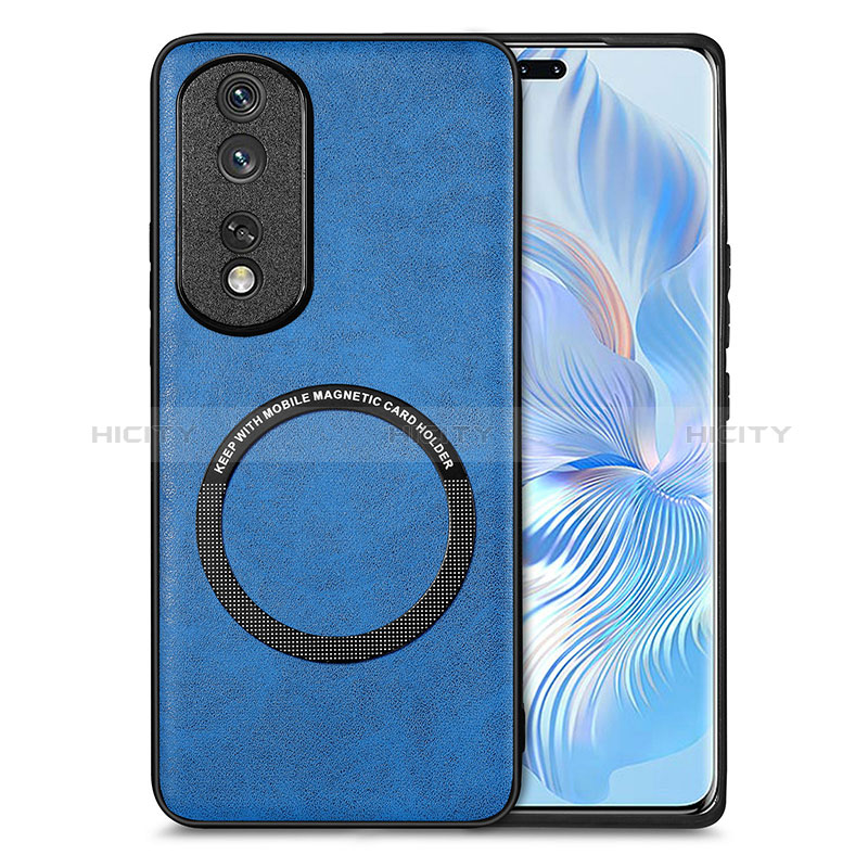 Custodia Silicone Morbida In Pelle Cover con Magnetico S02D per Huawei Honor 80 Pro 5G