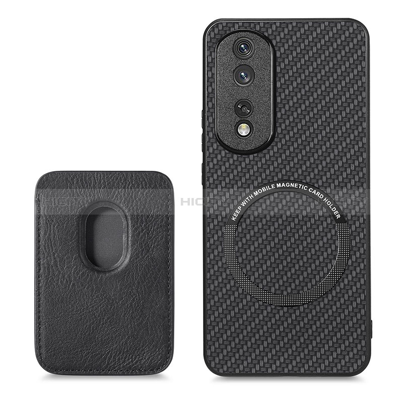 Custodia Silicone Morbida In Pelle Cover con Magnetico S03D per Huawei Honor 80 Pro 5G