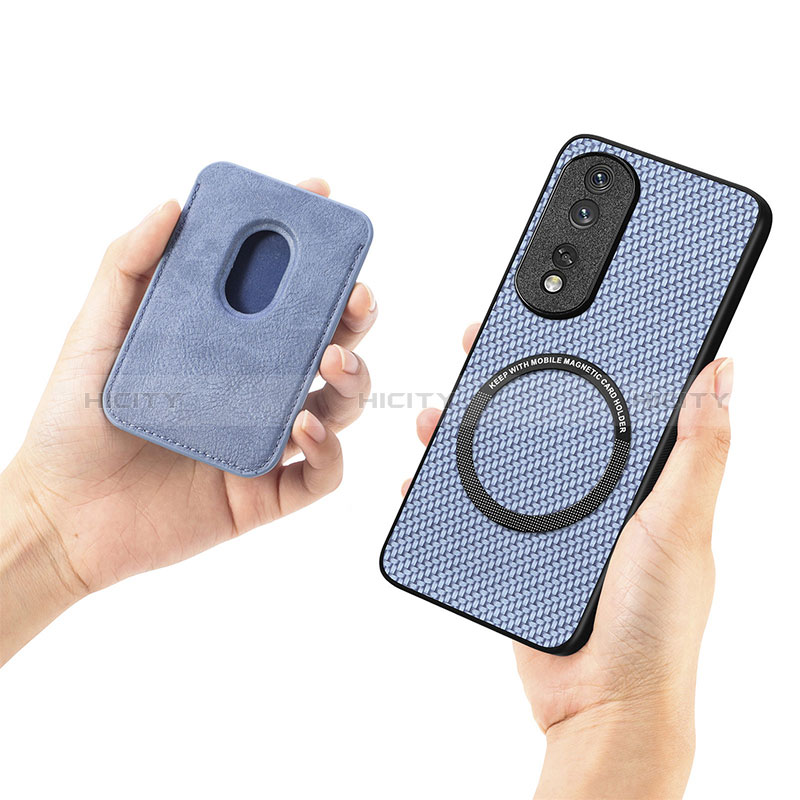 Custodia Silicone Morbida In Pelle Cover con Magnetico S03D per Huawei Honor 80 Pro Flat 5G