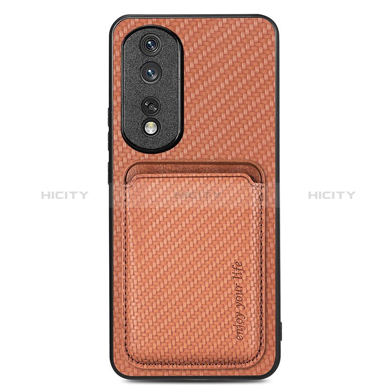 Custodia Silicone Morbida In Pelle Cover con Magnetico S03D per Huawei Honor 80 Pro Flat 5G