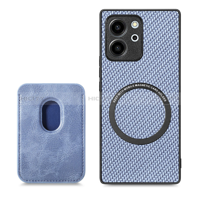 Custodia Silicone Morbida In Pelle Cover con Magnetico S03D per Huawei Honor 80 SE 5G