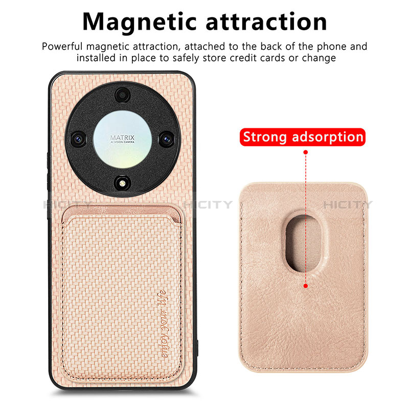 Custodia Silicone Morbida In Pelle Cover con Magnetico S03D per Huawei Honor Magic5 Lite 5G