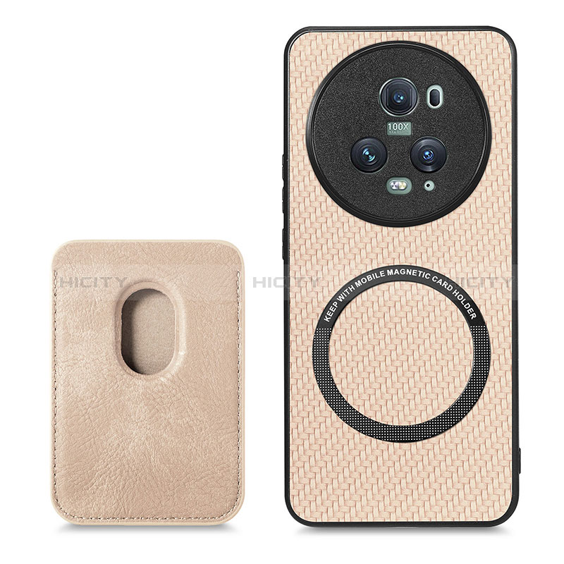 Custodia Silicone Morbida In Pelle Cover con Magnetico S03D per Huawei Honor Magic5 Pro 5G