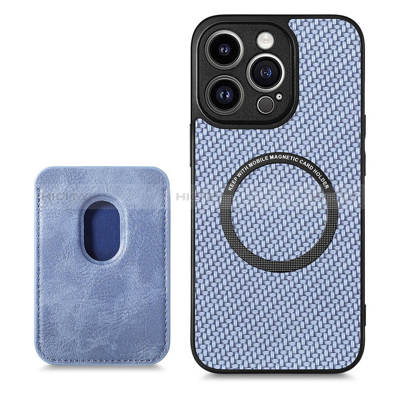 Custodia Silicone Morbida In Pelle Cover con Magnetico S08D per Apple iPhone 14 Pro