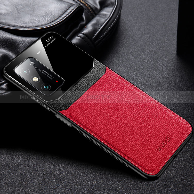 Custodia Silicone Morbida In Pelle Cover FL1 per Huawei Honor X10 Max 5G Rosso