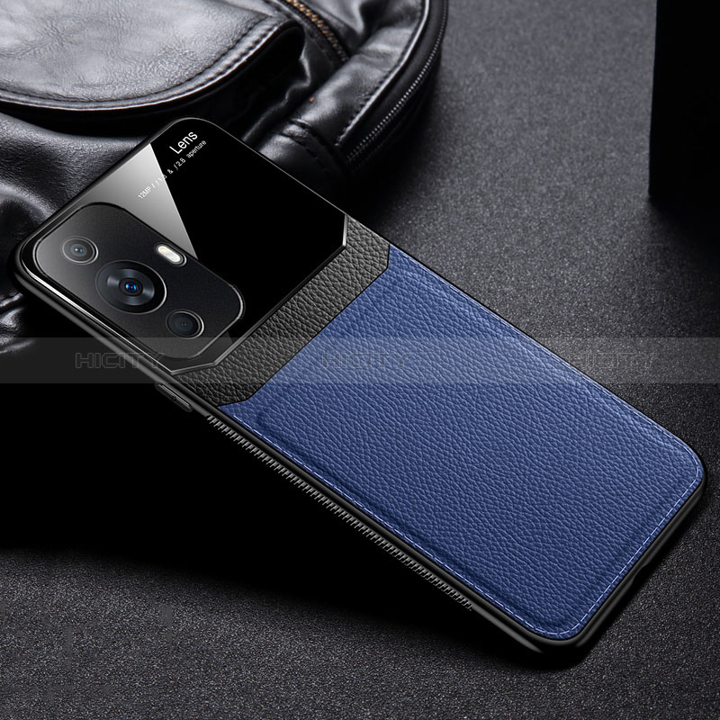 Custodia Silicone Morbida In Pelle Cover FL1 per Huawei Nova 11 Pro Blu