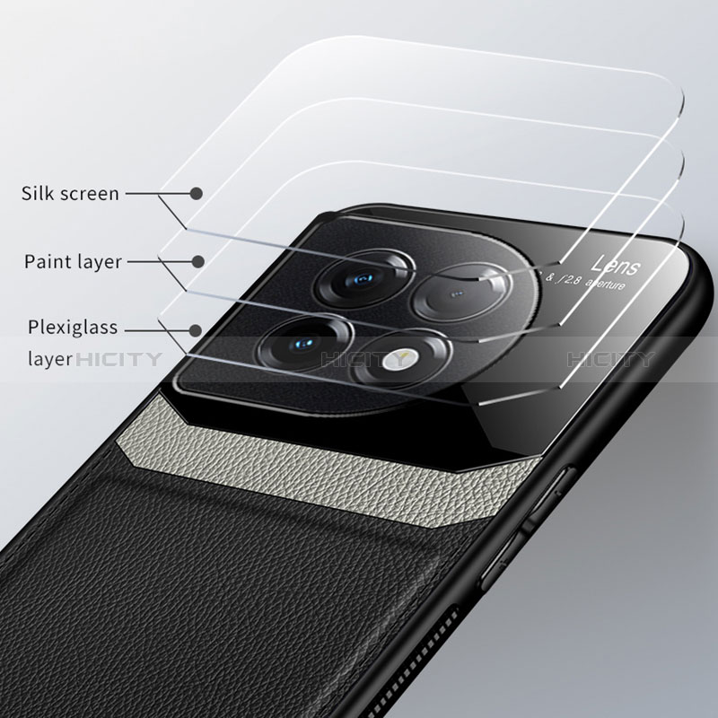 Custodia Silicone Morbida In Pelle Cover FL1 per OnePlus 11R 5G