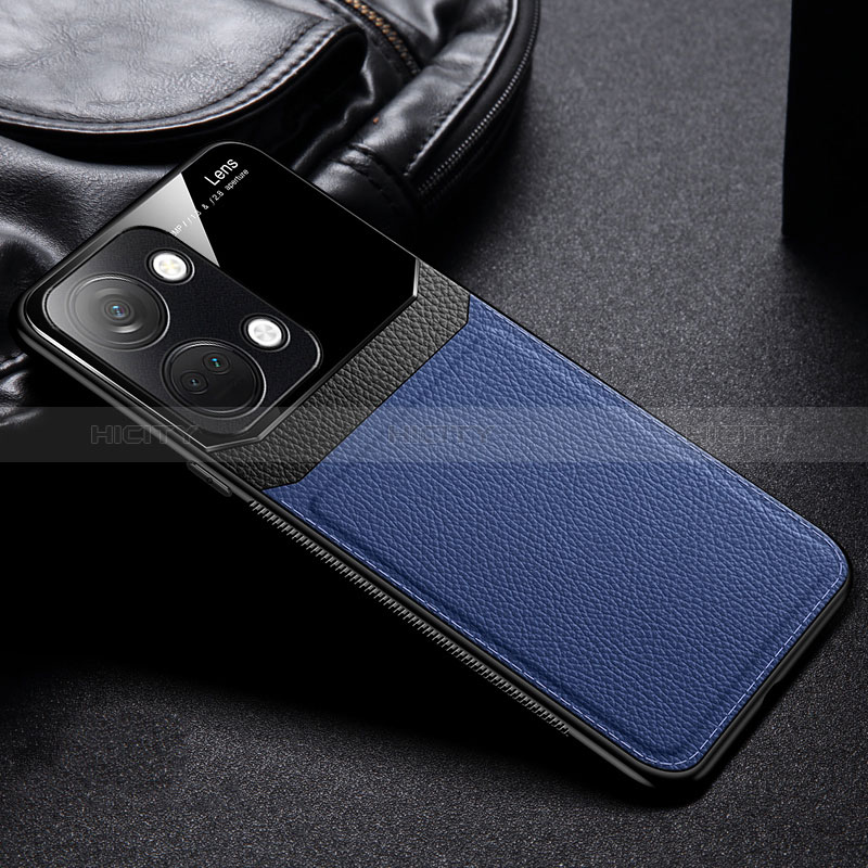 Custodia Silicone Morbida In Pelle Cover FL1 per OnePlus Ace 2V 5G Blu