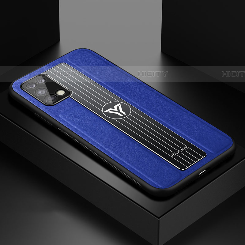 Custodia Silicone Morbida In Pelle Cover FL1 per Samsung Galaxy A03s Blu