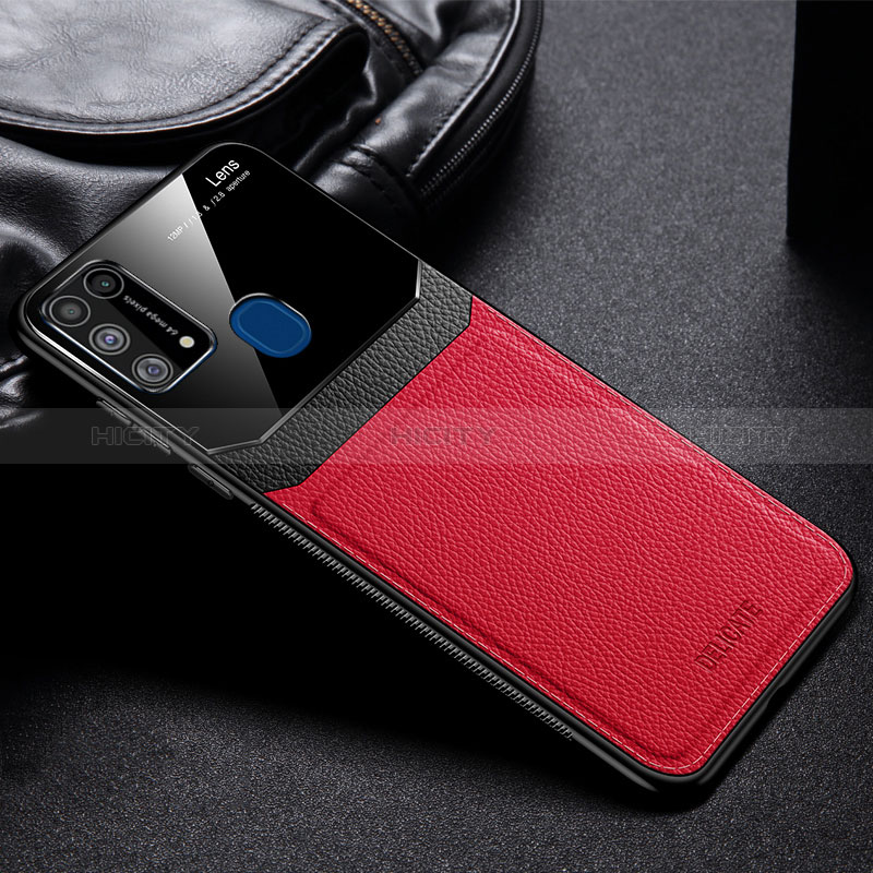 Custodia Silicone Morbida In Pelle Cover FL1 per Samsung Galaxy M31 Rosso