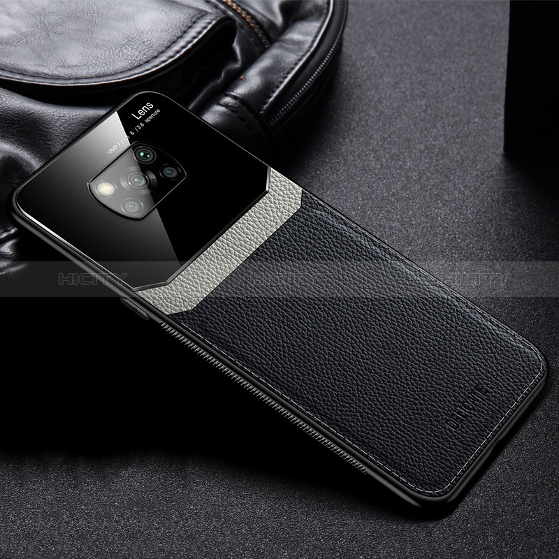 Custodia Silicone Morbida In Pelle Cover FL1 per Xiaomi Poco X3 Nero