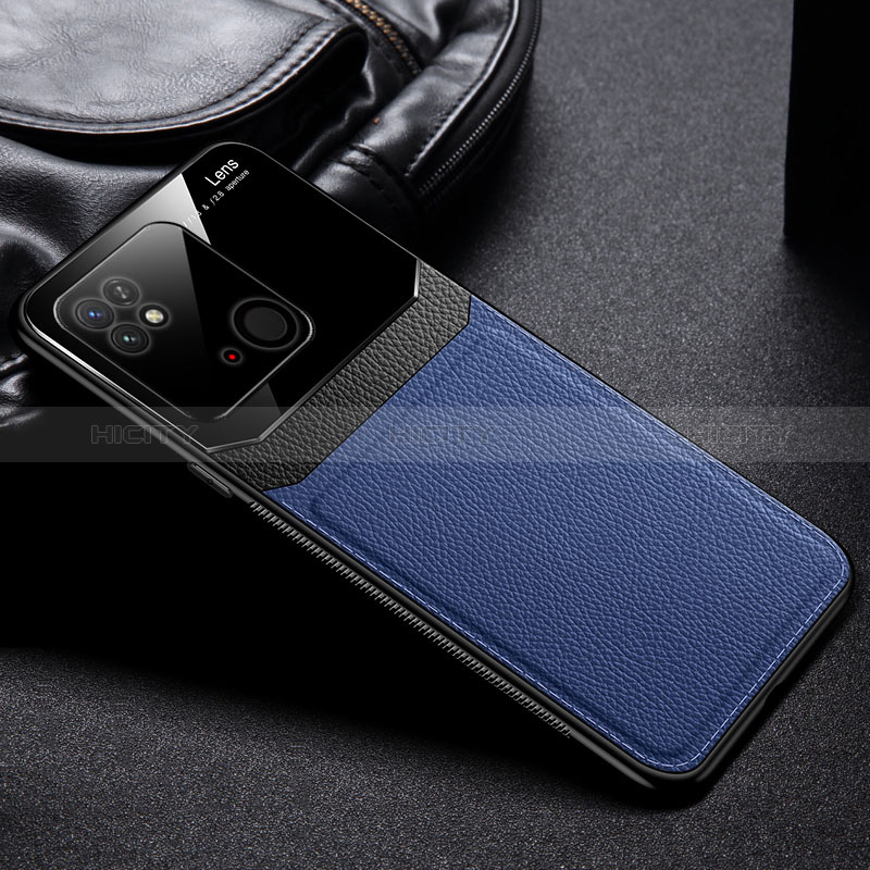 Custodia Silicone Morbida In Pelle Cover FL1 per Xiaomi Redmi 10 India Blu