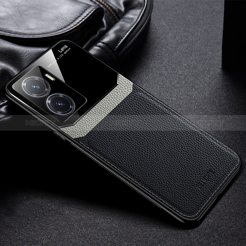 Custodia Silicone Morbida In Pelle Cover FL1 per Xiaomi Redmi A2 Nero