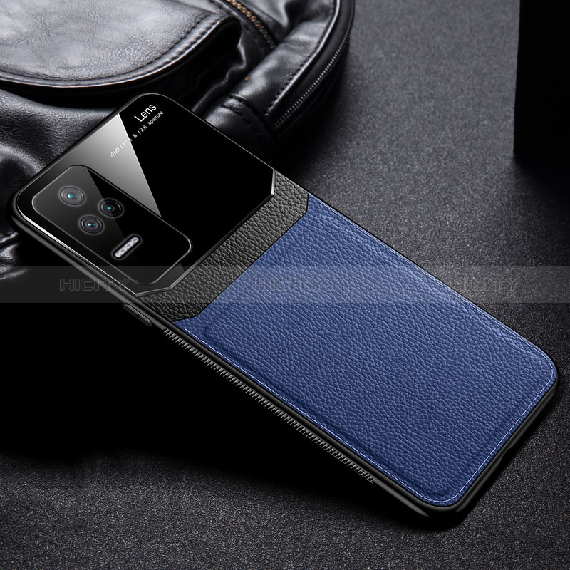 Custodia Silicone Morbida In Pelle Cover FL1 per Xiaomi Redmi K50 Pro 5G Blu