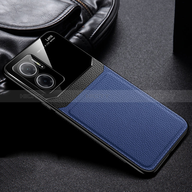 Custodia Silicone Morbida In Pelle Cover FL1 per Xiaomi Redmi Note 11E 5G Blu
