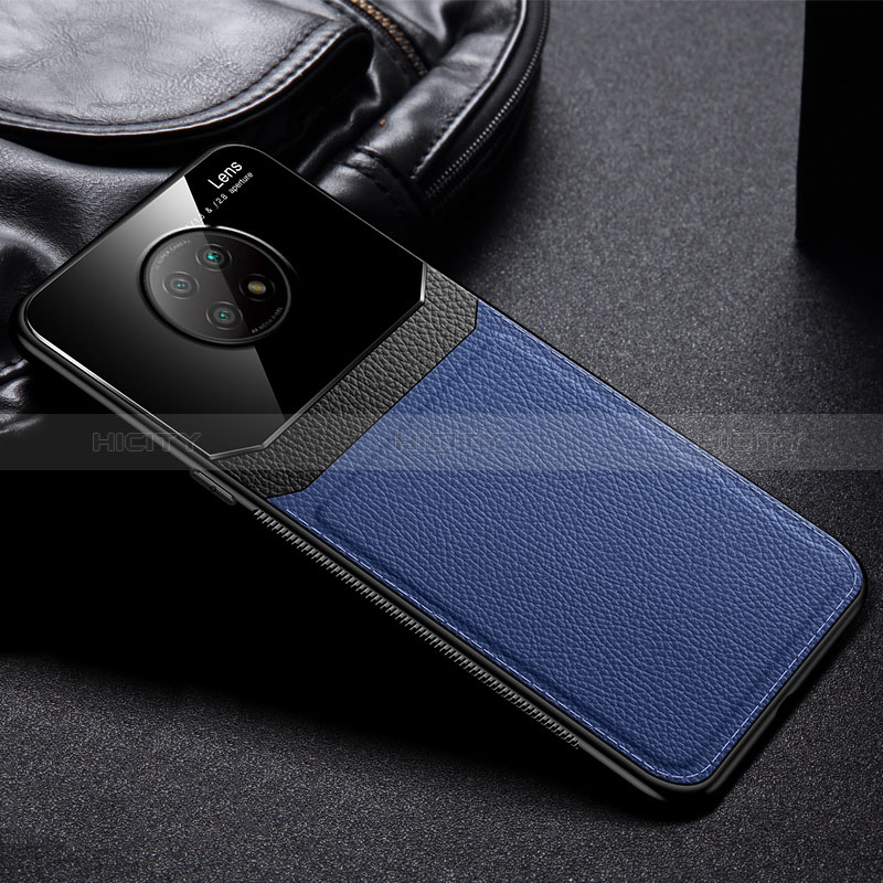 Custodia Silicone Morbida In Pelle Cover FL1 per Xiaomi Redmi Note 9T 5G Blu