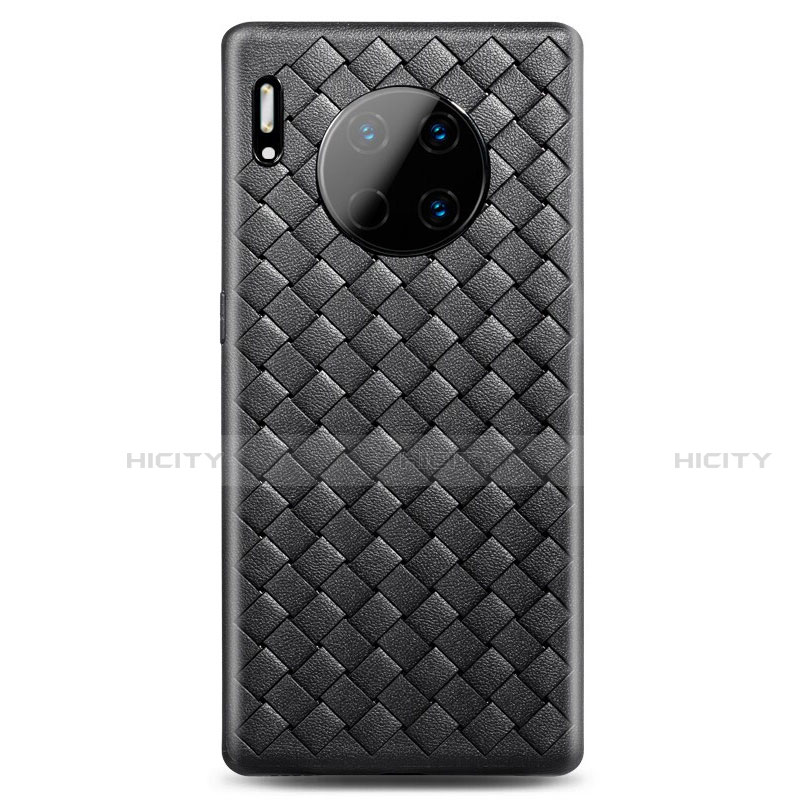 Custodia Silicone Morbida In Pelle Cover H01 per Huawei Mate 30 5G Nero