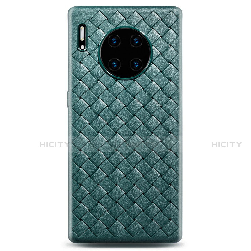 Custodia Silicone Morbida In Pelle Cover H01 per Huawei Mate 30 5G Verde