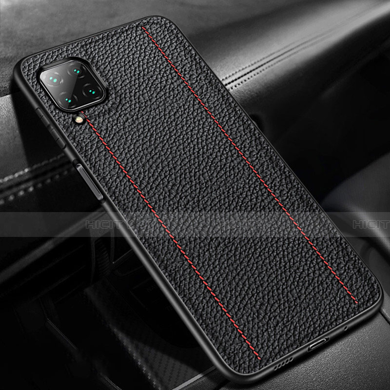 Custodia Silicone Morbida In Pelle Cover H01 per Huawei P40 Lite Nero