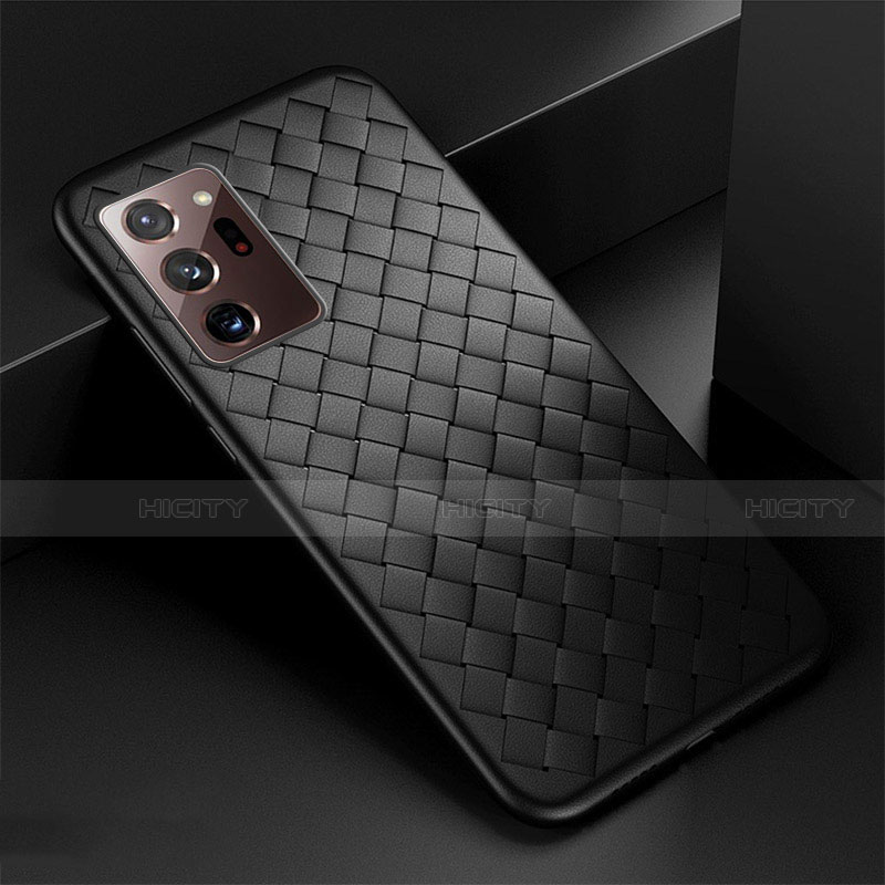 Custodia Silicone Morbida In Pelle Cover H01 per Samsung Galaxy Note 20 Ultra 5G Nero