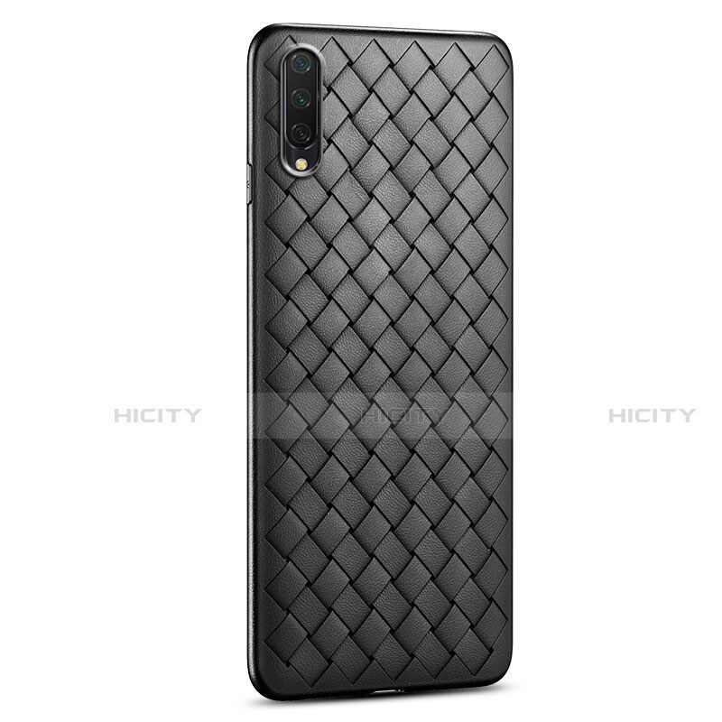 Custodia Silicone Morbida In Pelle Cover H01 per Xiaomi Mi A3 Nero