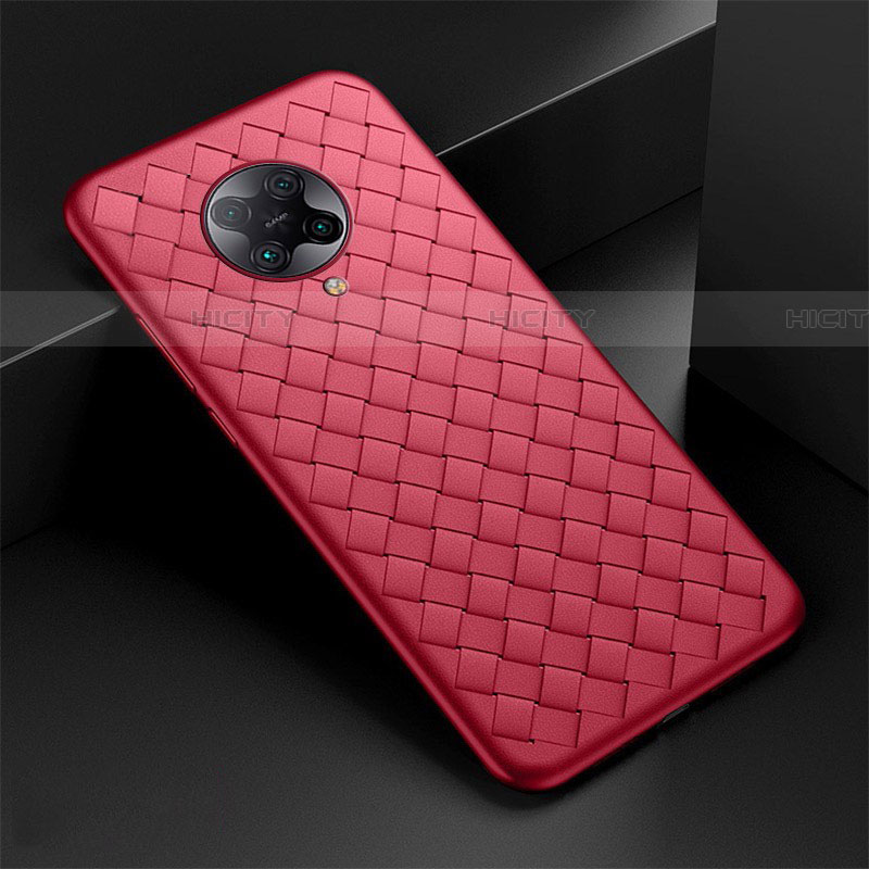 Custodia Silicone Morbida In Pelle Cover H02 per Xiaomi Poco F2 Pro Rosso