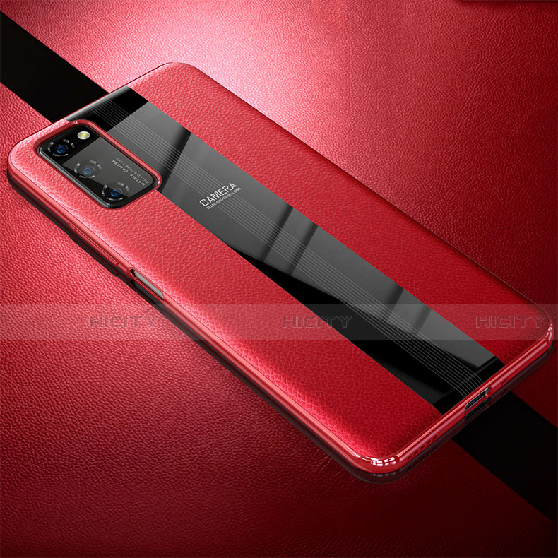 Custodia Silicone Morbida In Pelle Cover H03 per Huawei Honor V30 Pro 5G Rosso