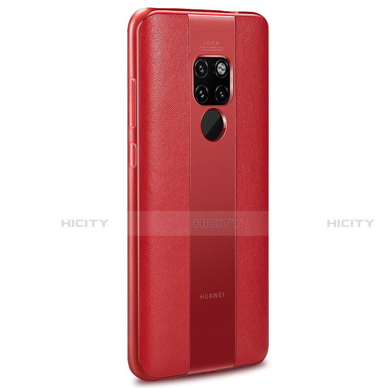 Custodia Silicone Morbida In Pelle Cover H03 per Huawei Mate 20 X 5G Rosso