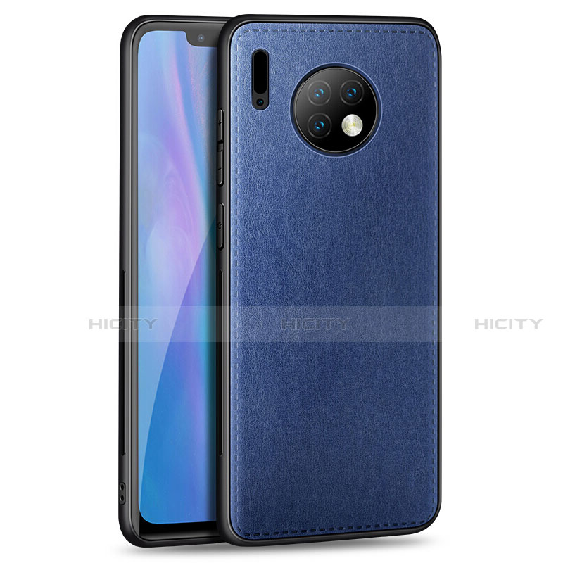 Custodia Silicone Morbida In Pelle Cover H03 per Huawei Mate 30 5G Blu