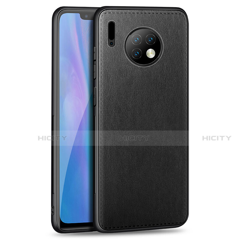 Custodia Silicone Morbida In Pelle Cover H03 per Huawei Mate 30 Pro Nero