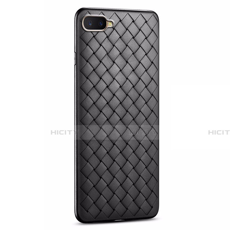 Custodia Silicone Morbida In Pelle Cover H03 per Oppo R17 Neo Nero