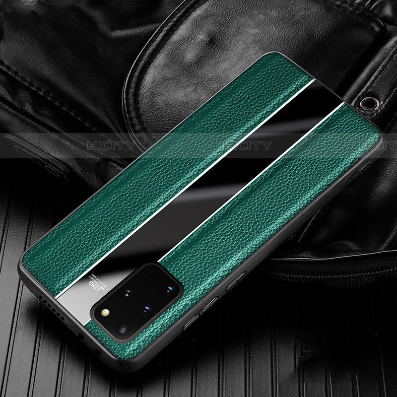 Custodia Silicone Morbida In Pelle Cover H03 per Samsung Galaxy S20 Plus Verde