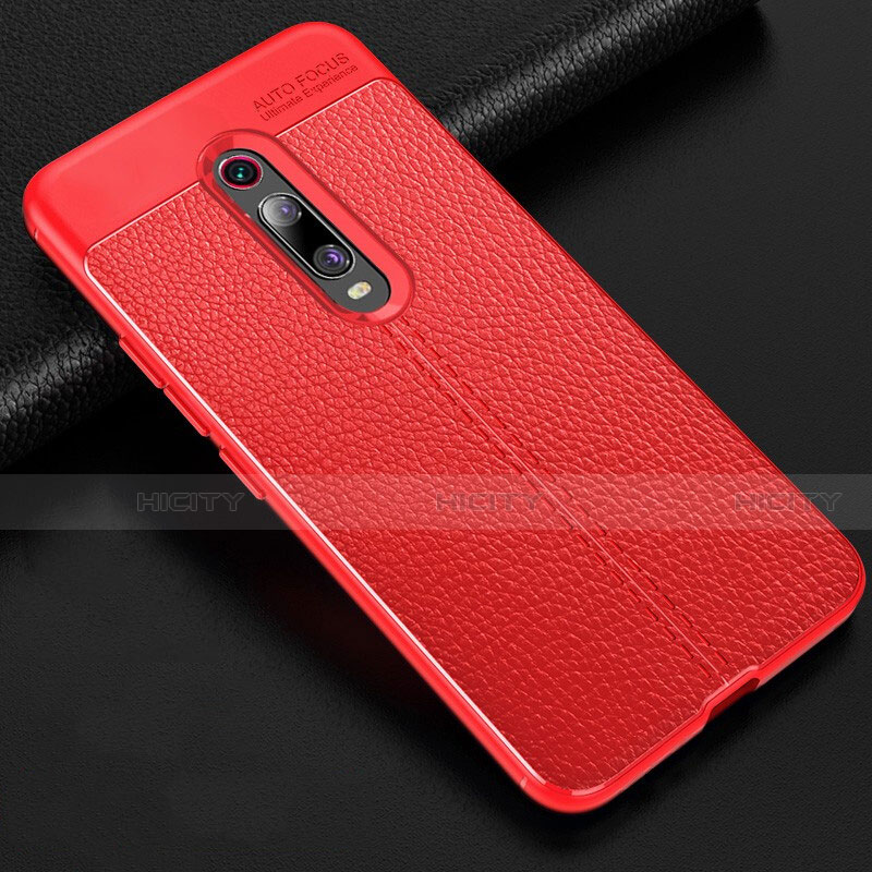 Custodia Silicone Morbida In Pelle Cover H03 per Xiaomi Mi 9T Rosso