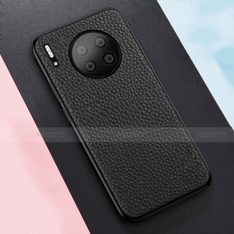 Custodia Silicone Morbida In Pelle Cover H05 per Huawei Mate 30 Pro Nero