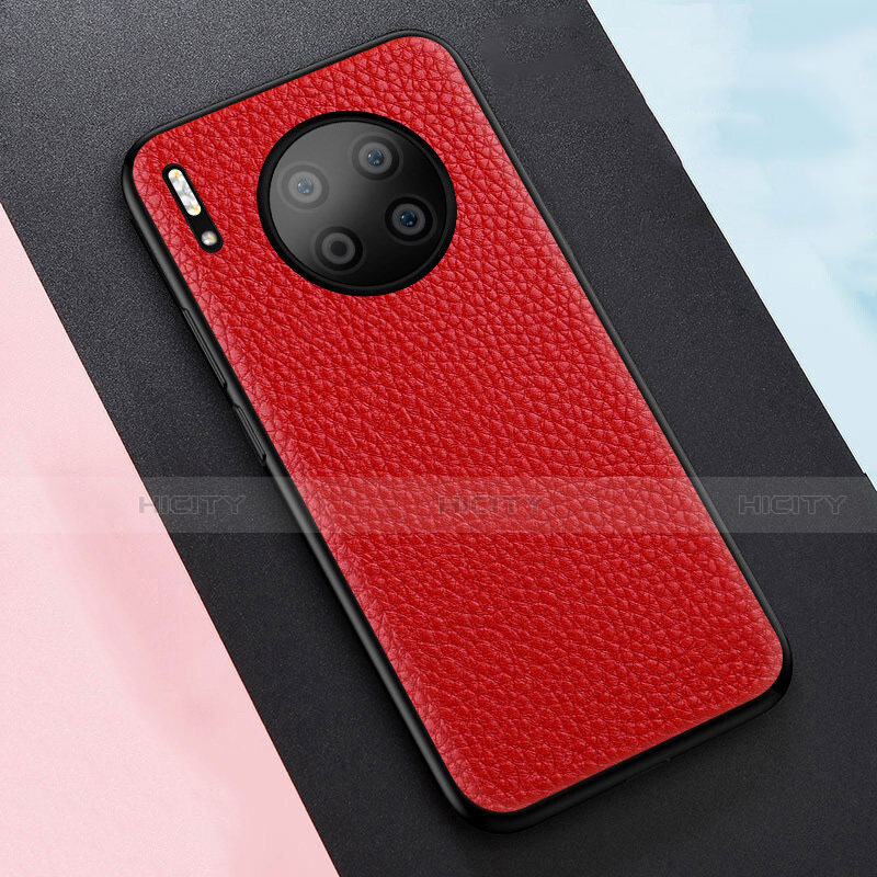 Custodia Silicone Morbida In Pelle Cover H05 per Huawei Mate 30 Rosso