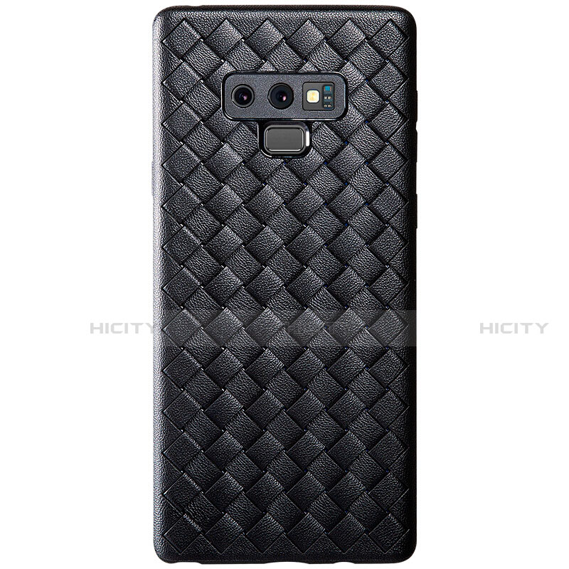 Custodia Silicone Morbida In Pelle Cover L01 per Samsung Galaxy Note 9 Nero