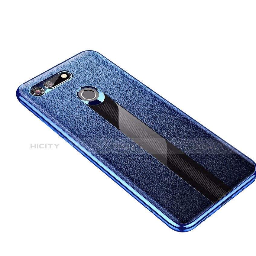 Custodia Silicone Morbida In Pelle Cover M01 per Huawei Honor View 20 Blu