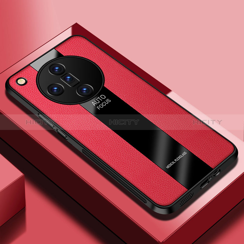 Custodia Silicone Morbida In Pelle Cover PB1 per Oppo Find X7 5G Rosso