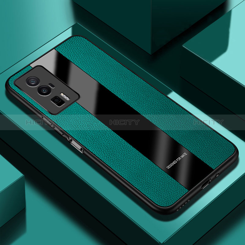 Custodia Silicone Morbida In Pelle Cover PB1 per Xiaomi Poco F5 Pro 5G Verde