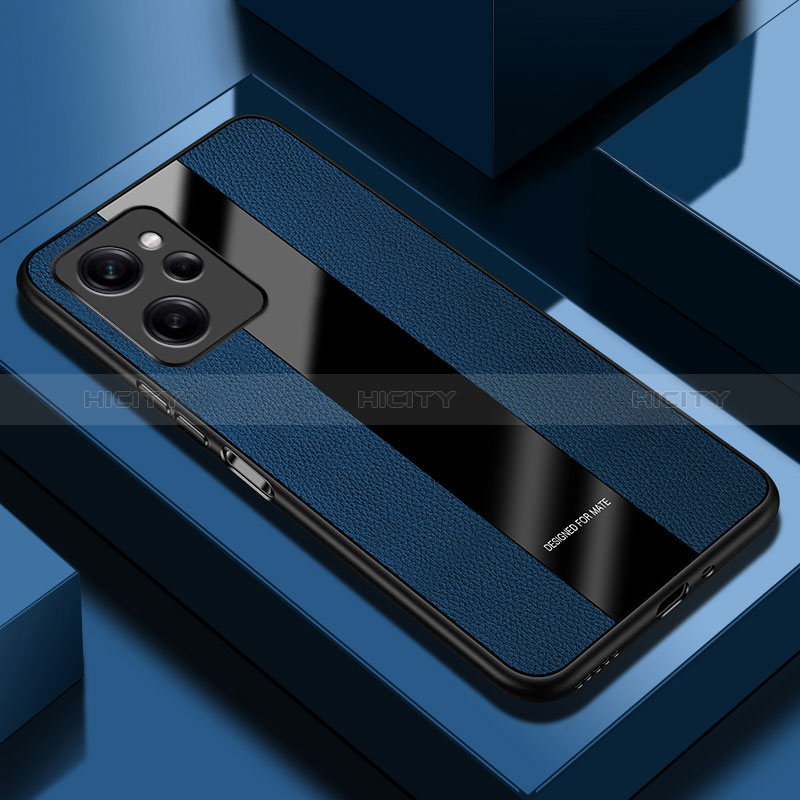 Custodia Silicone Morbida In Pelle Cover PB1 per Xiaomi Poco X5 Pro 5G Blu