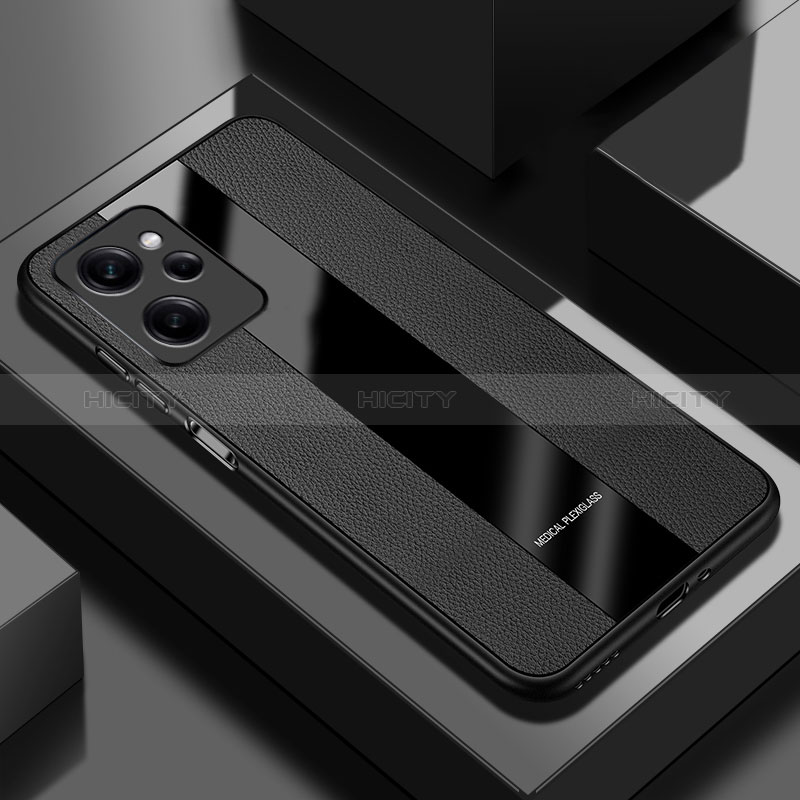 Custodia Silicone Morbida In Pelle Cover PB1 per Xiaomi Poco X5 Pro 5G Nero