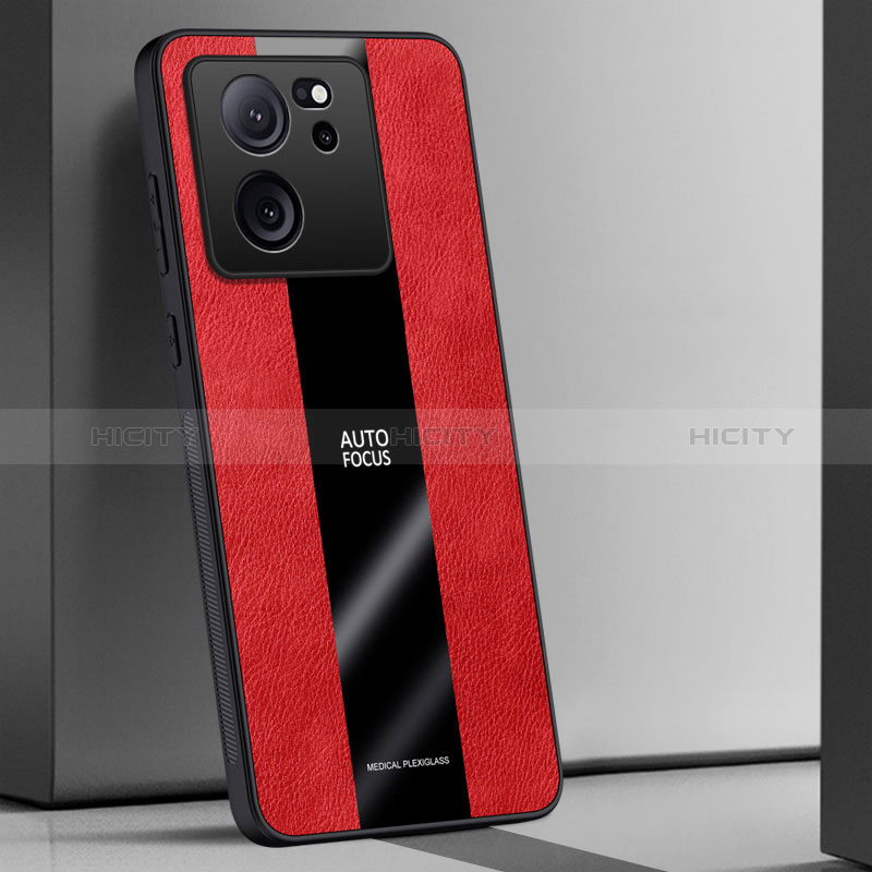 Custodia Silicone Morbida In Pelle Cover PB1 per Xiaomi Redmi K60 Ultra 5G Rosso