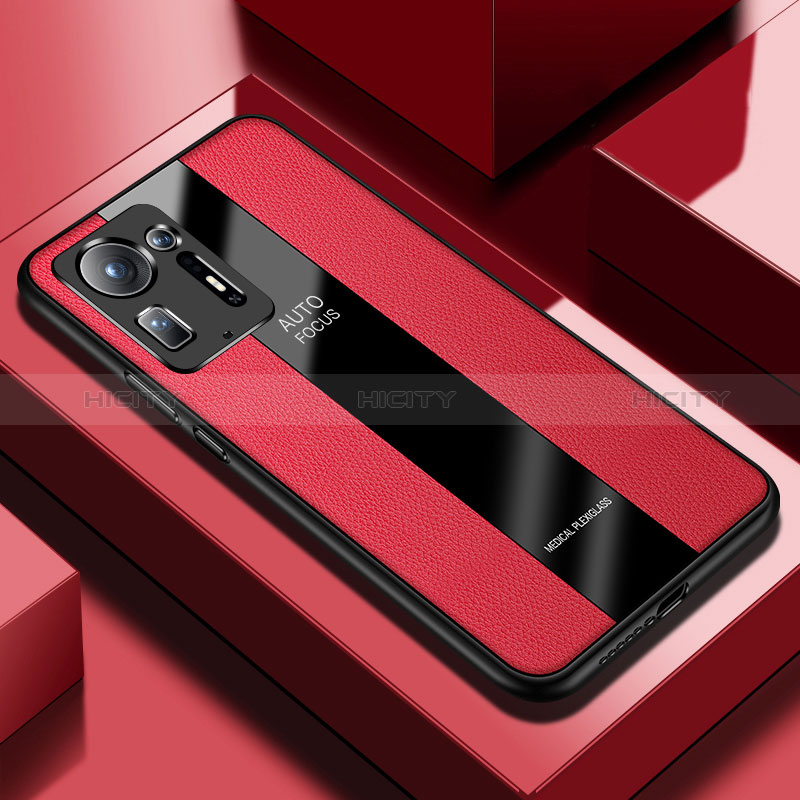 Custodia Silicone Morbida In Pelle Cover PB2 per Xiaomi Mi Mix 4 5G Rosso