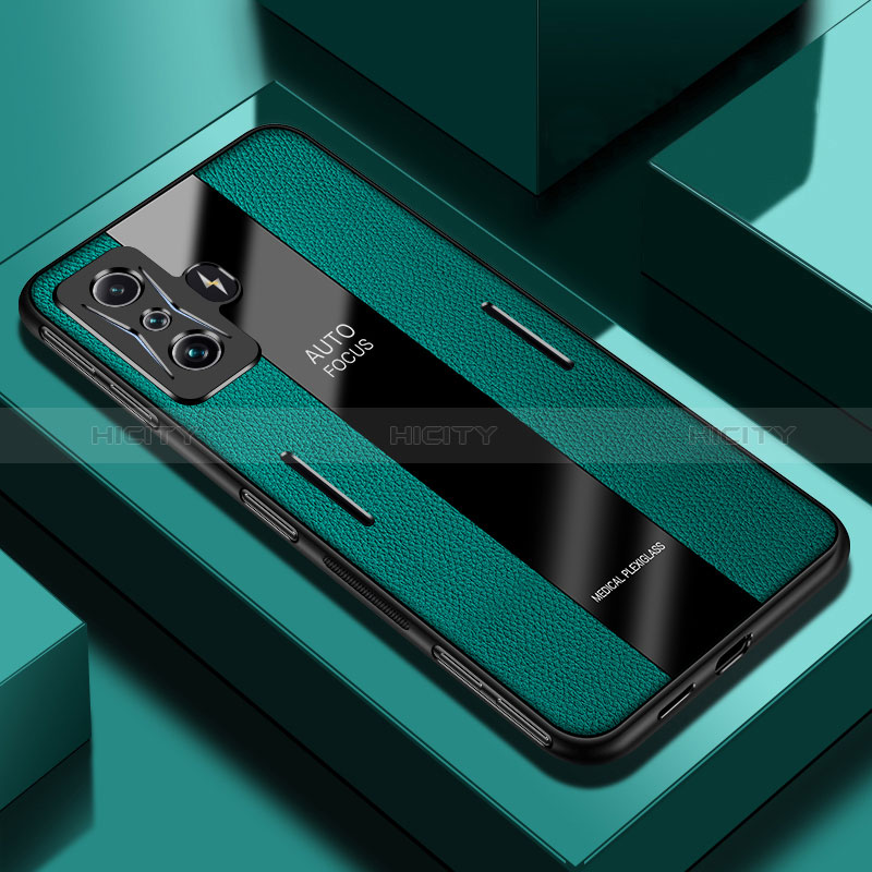 Custodia Silicone Morbida In Pelle Cover PB2 per Xiaomi Redmi K50 Gaming AMG F1 5G Verde